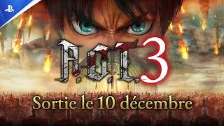 Attack on Titan 3 (A.O.T. 3) - Bande-annonce de gameplay et date de sortie - 4K | PS5