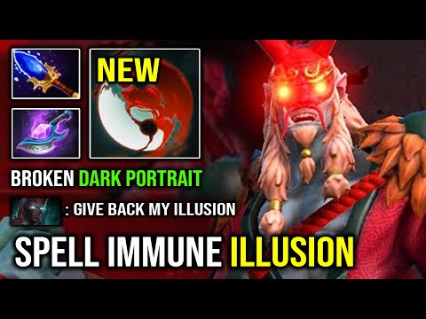 Is this the Most BROKEN Aghanim Upgrade in 7.28b?? NEW Skill Dark Portrait Spell Immune Illusion