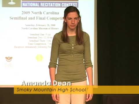 NC Poetry Out Loud 2009 - "We Wear the Mask" by Paul Laurence Dunbar