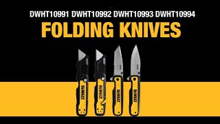 NEW Dewalt Push & Flip Folding Knives