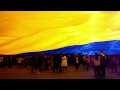 Найбільший прапор України в Луцьку. 