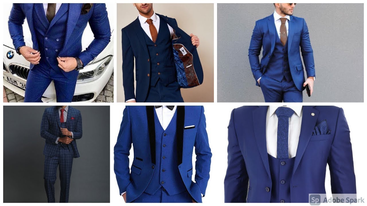 Latest Top 40 Royal Blue Three Piece Suit for Men |2021| Branded Royal Blue Three Piece Suit