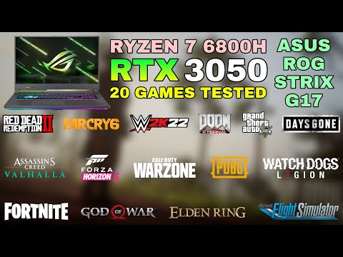 ASUS ROG Strix G17 (2022) - Ryzen 7 6800H RTX 3050 - Test in 20 Games