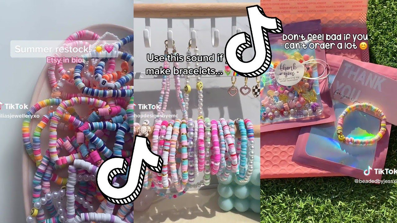 📿 Clay Bead Bracelet Making 💰 Small Business TikTok Compilation #76
