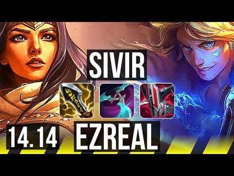SIVIR & Blitzcrank vs EZREAL & Rakan (ADC) | 12/1/6, Quadra, Legendary | NA Master | 14.14