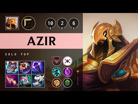 Azir Top vs Pantheon: Unstoppable - KR Grandmaster Patch 14.24