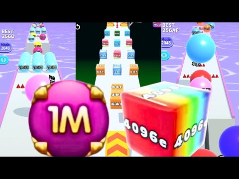 Jelly Run 2048 vs Ball Run 2048 Infinity vs Number Bubble Shooter gameplay 1Million #ballgamezone
