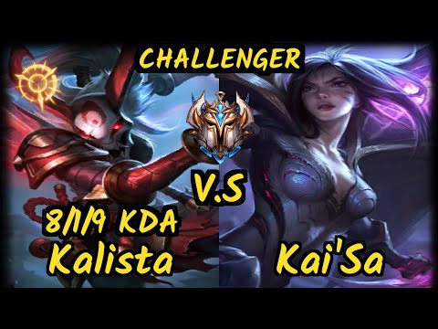 Hans Sama (KALISTA) vs KAI'SA - 8/1/9 KDA BOTTOM ADC CHALLENGER GAMEPLAY - EUW