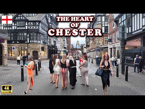 Chester City Centre in UK 🇬🇧 Summer 2025 Walking Tour