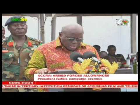 President Akufo-Addo announces increase in peacekeepers’ allowances