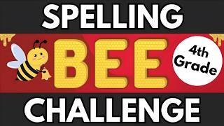 4th Grade Spelling Bee TEST! 🐝 20 Words | 10 Seconds Each (Easy to Hard) #spellingbee #4thgrade
