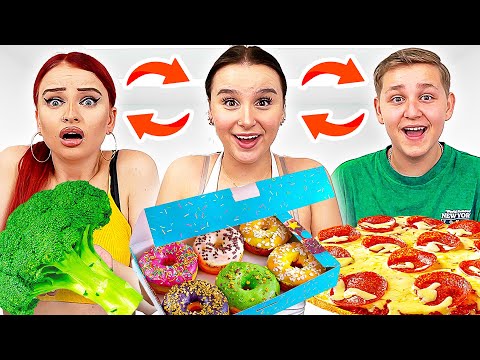 24 Stunden ESSEN TAUSCHEN 😳🔁 (mit Geschwistern) - Celina