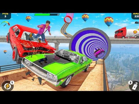 Real Mega Car Crash Driving 3D - Extreme Car Beam Jump Demolition Derby - Android Gameplay