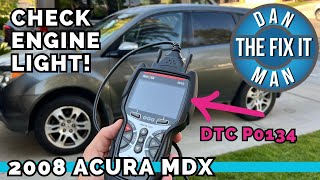2007 - 2013 Acura MDX DTC P0134 Bank 1 Sensor 1 Air Fuel Sensor o2 Sensor Replacement - Innova 5610