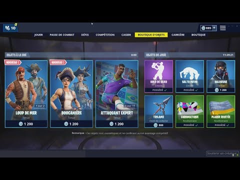 FORTNITE [ NOUVEAUX SKINS : LOUP DE MER + BOUCANIÈRE ] 10-04-2019