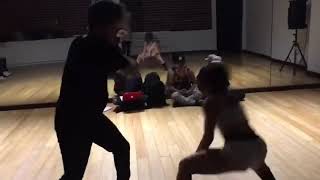 Alex Aiono and Jade Chynoweth Work the Middle rehearsal