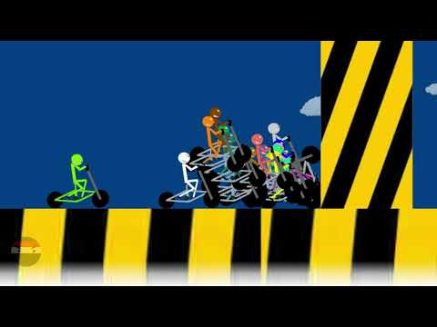 Stickman Bicycle Shutter Crush : Survival Race in Algodoo