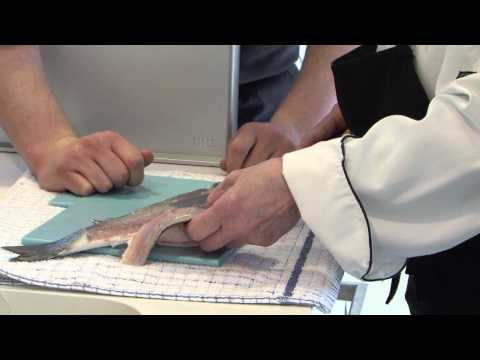 Cooking sea bass at the Waitrose Cookery School