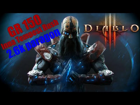 Diablo 3 Season 24 - Tempest Rush Inna Monk GR 150 (2.6k paragon, solo-play only)