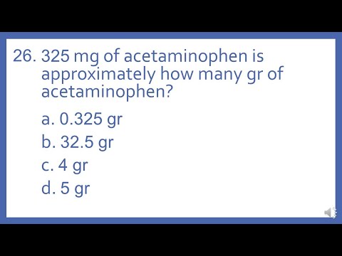 PTCB PTCE Practice Test Question 26 - milligrams to grains conversion (Pharmacy Tech CPhT Test)