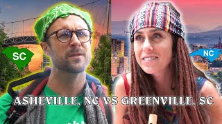 Asheville NC vs. Greenville SC (hippies vs yuppies)