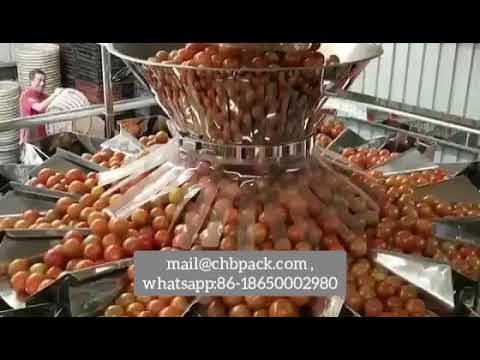 Automatic tomato berry in clamshell weighing and packing machine