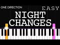 One Direction - Night Changes | EASY Piano Tutorial