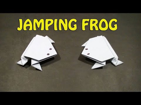 Origami jumping frog | How to make a paper frog that jumps high and far Video