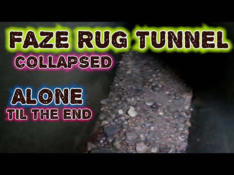 (ALONE) 8 HRS in HAUNTED FAZE RUG TUNNEL (IT WAS COLLAPSED)