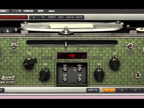 T-RackS Custom Shop Tape Echo Vintage Tape Delay Tutorial