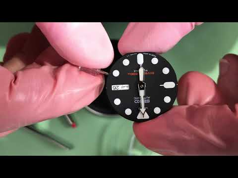 Seiko SKX007 movement replace hacking hand wind