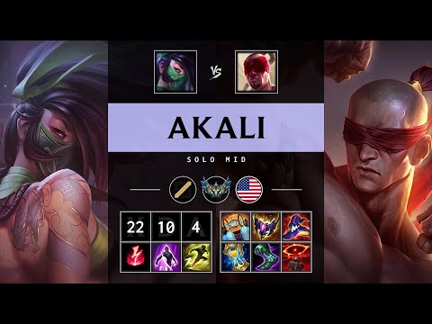 Akali Mid vs Lee Sin - NA Challenger Patch 25.18