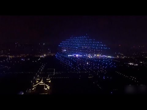 1,400 Drones Illuminated Ancient Chinese City