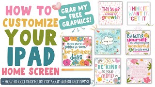 How to Customize Your iPad | + Free Graphics | Aesthetic, Easy, + Cute! 🌸