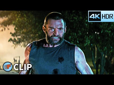X-24 vs Henchmen | Logan (2017) 4K HDR Movie Clip
