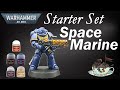 Warhammer 40K starter set - Painting a Space Marine with just 5 paints