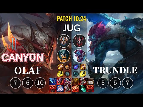 DWG Canyon Olaf vs Trundle Jungle - KR Patch 10.24