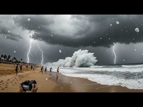 Alerta amarilla persiste en la Costa Atlántica tras devastador meteotsunami