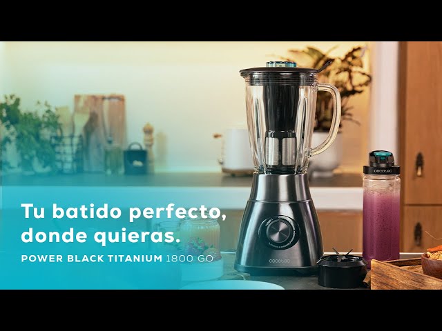 Vídeo relacionado con Cecotec Batidora de Vaso Power Black Titanium 2500MAX Smart. 2500W Maxima Potencia, Jarra Termorresistente 1,8L, 3 Programas, Cuchilla de 6 Hojas, Recubrimiento de Titanio Negro, Filtro Licuados