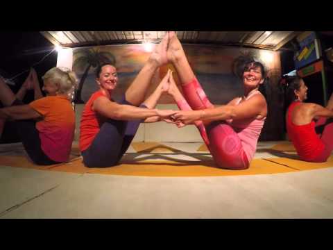 Placencia Rotary Ladies Gala 2015 - Crimson Sunset - Yoga Demo by BB Yoga Flow - time lapse