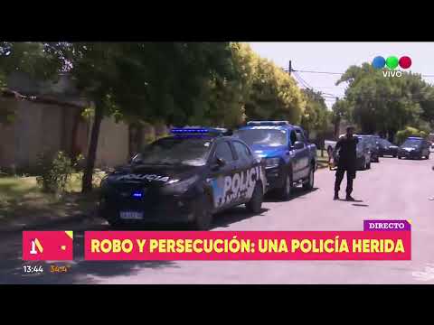 Breaking news: robbery and chase, one police officer injured | TELEFE ROSARIO