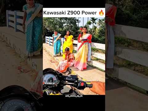 Kawasaki Z900 Sound Power 🔥 & Reaction Of Cute Girls 😍 | Naam Chale (slowed reward) #youtubevideo