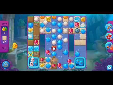 Fishdom. 5803 super hard level no boosters and diamonds - 12 moves