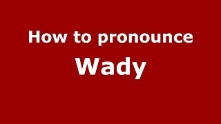 How to pronounce Wady