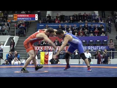 Round 5 FS - 92 kg: M. KURBANOV (RUS) v. U. BAASANTSOGT (MGL)