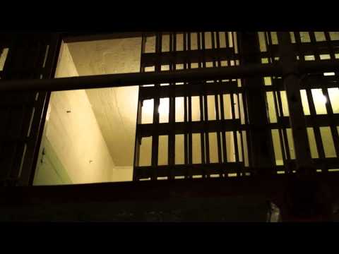 Alcatraz prison cell doors opening and closing