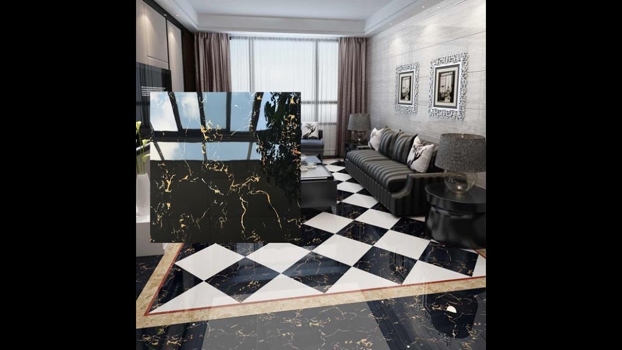 Watch video HS619GN Porcelain Black And White Floor Tile Now HS619GN Porcelain Black And White Floor Tile