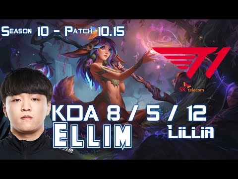 T1 Ellim LILLIA vs KARTHUS Jungle - Patch 10.15 KR Ranked