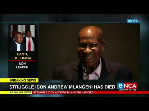 UDM leader Bantu Holomisa remembers Mlangeni