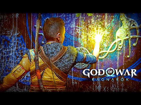God of War Ragnarök | Atreus Tries To Open Door | ULTRA HD PC 4k 120fps